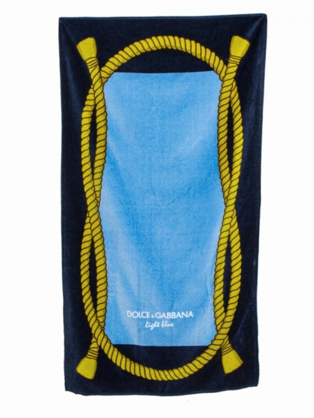 Dolce & Gabanna | Dolce & Gabanna Light Blue Cotton Beach Towel